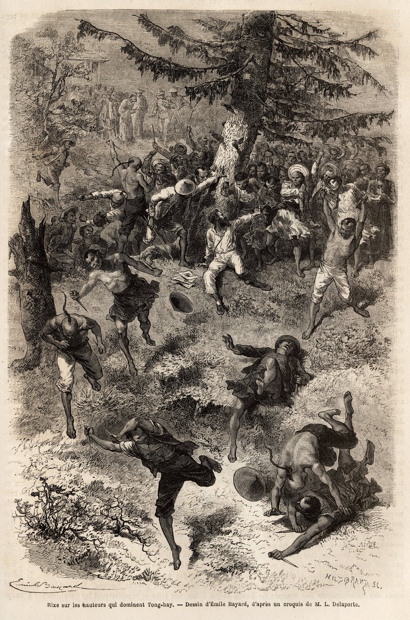 Rixe on the Heights That Dominate Tong-hay by Emile Antoine Bayard