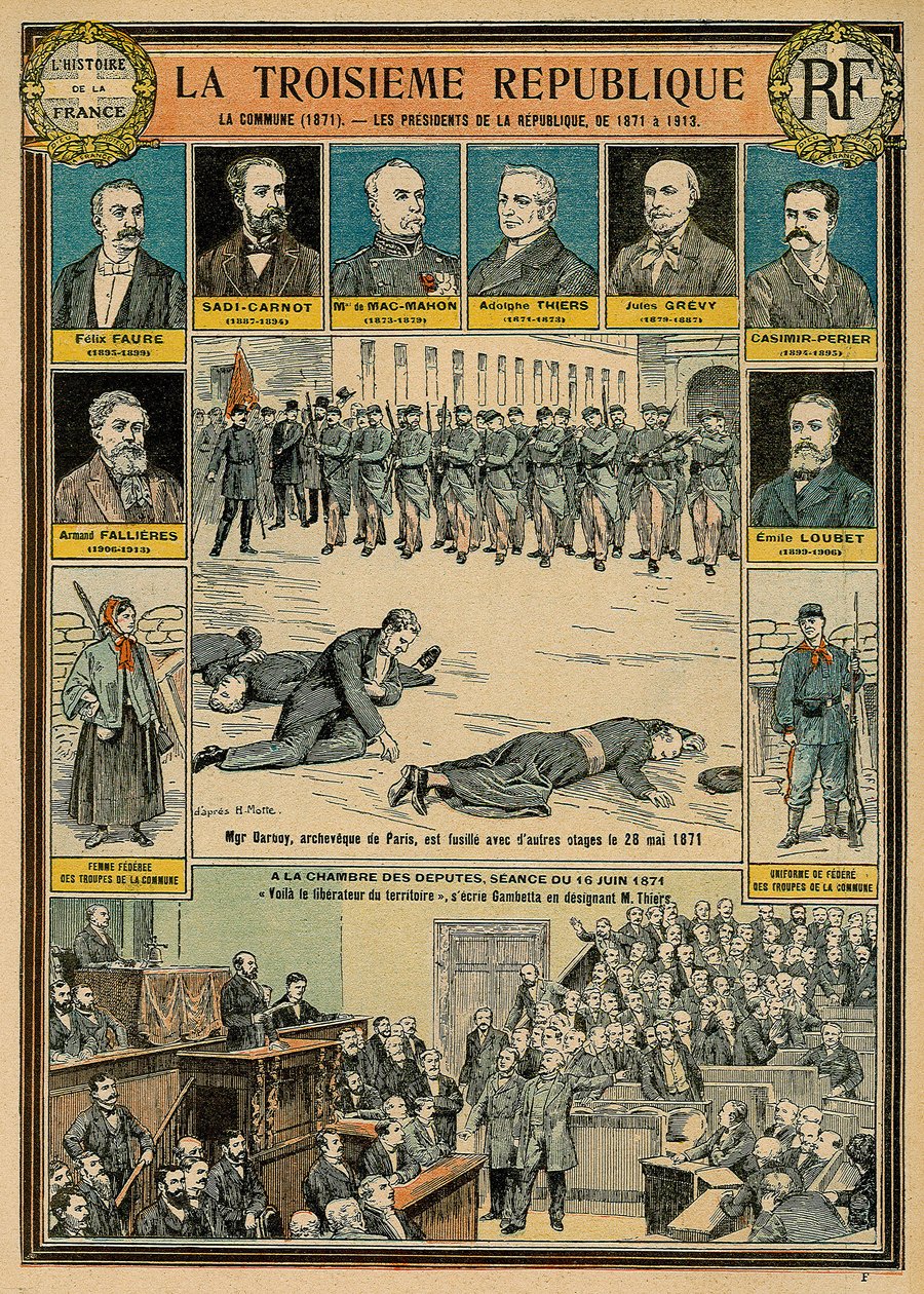 The Third Republic and its presidents from 1871 to 1913 - the Commune of 1871 - Monsignor Darbois, Archbishop of Paris, was executed, shot with other hostages on 28 May 1871 - sitting of 16 June 1871 in the House of Deputies: 