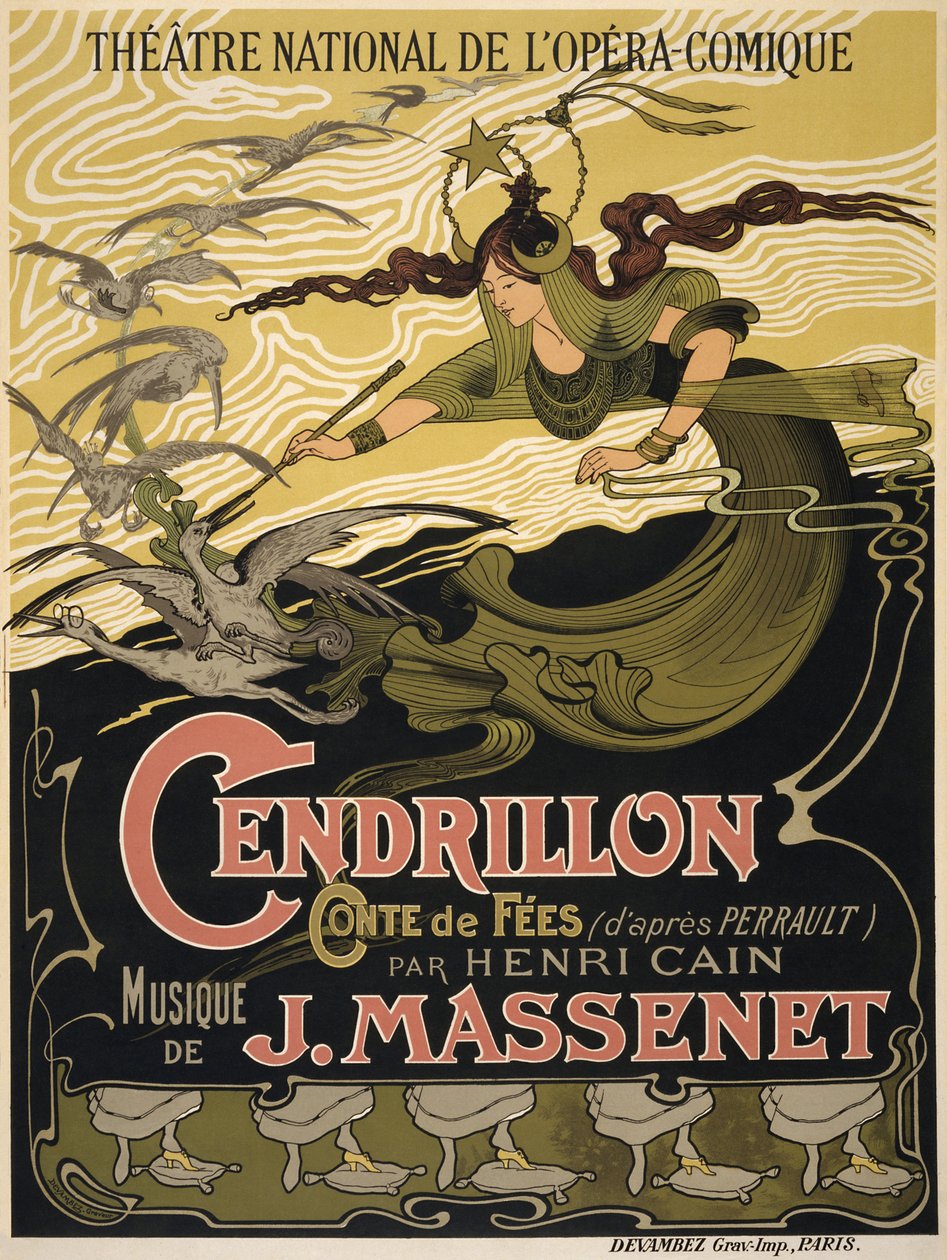 Poster for the Opera Cendrillon by Jules Massenet by Émile Bertrand