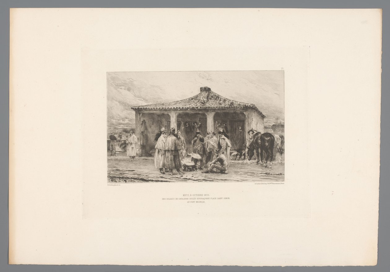 Group of Soldiers in a Camp by Emile Boilvin