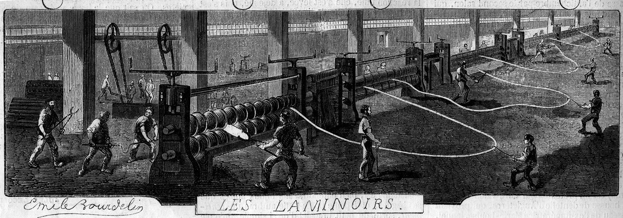 Forges de la Franche Comte: rolling mills. Factory of Fraisans, Jura (39). by Emile Bourdelin