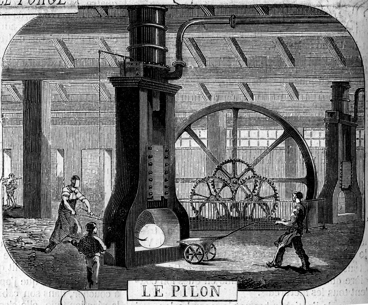 Forges de la Franche Comté: the pestle. Factory of Fraisans, Jura (39) by Emile Bourdelin