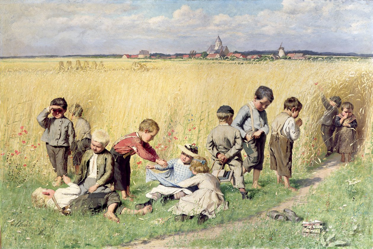 The Route to School by Emile Claus