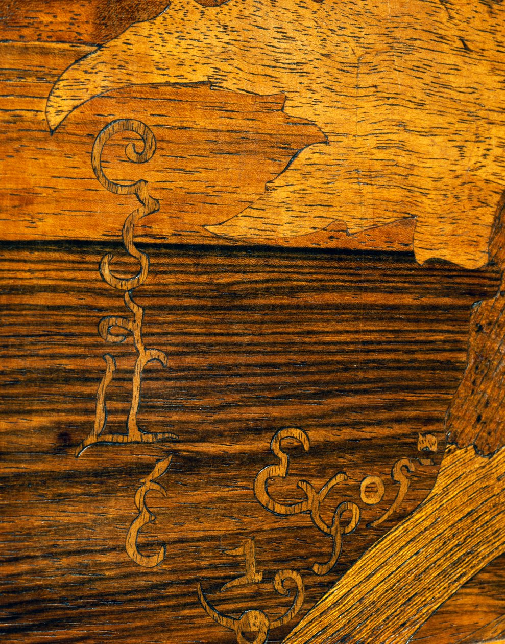 Art Nouveau style coffee table, by Emile Galle, (detail) by Emile Galle