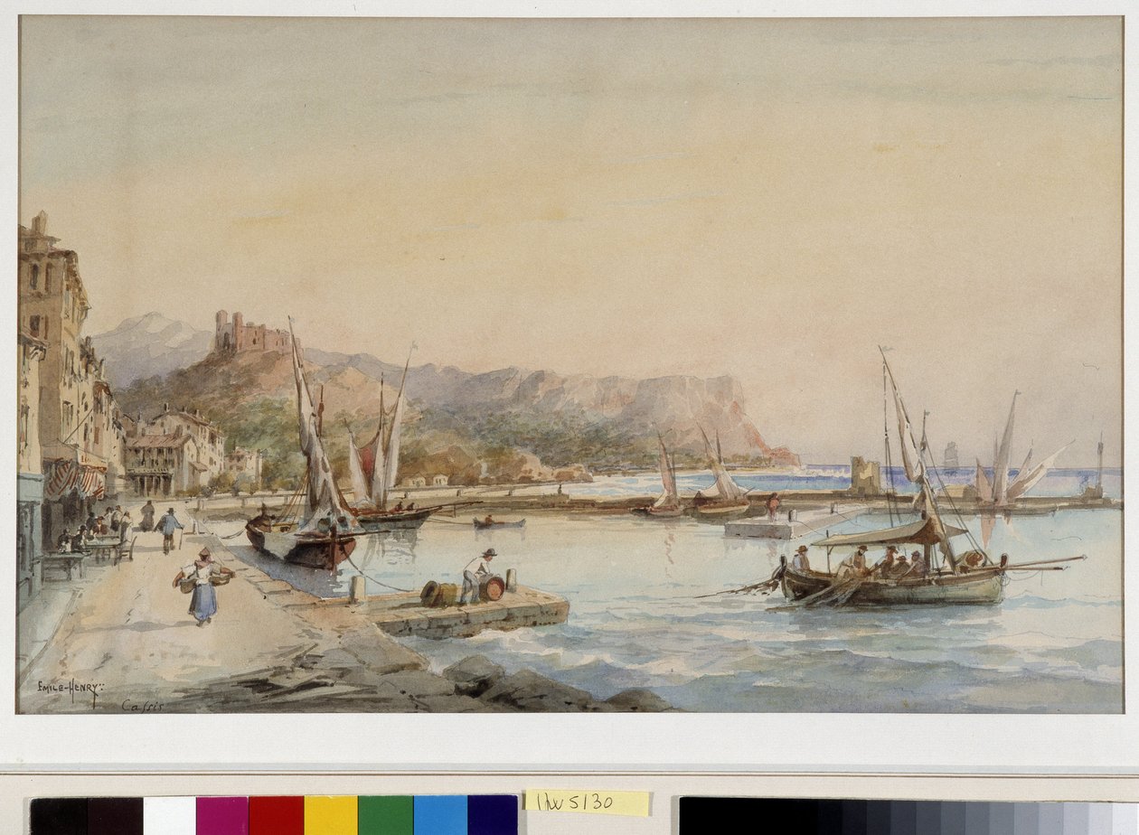 View of the port of Cassis by Emile Henry