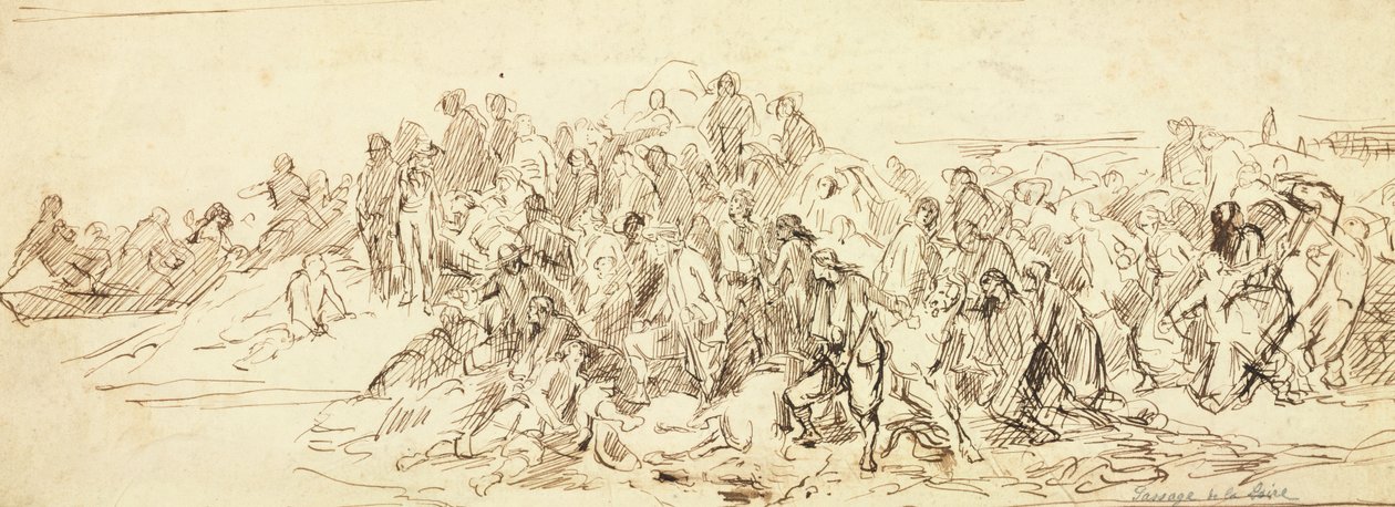 Crossing of the Loire in October 1793 by Emile Jean Horace Vernet