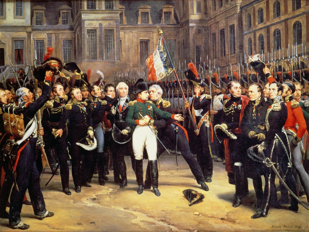Les Adieux de Fontainebleau, 20th April 1814 by Emile Jean Horace Vernet