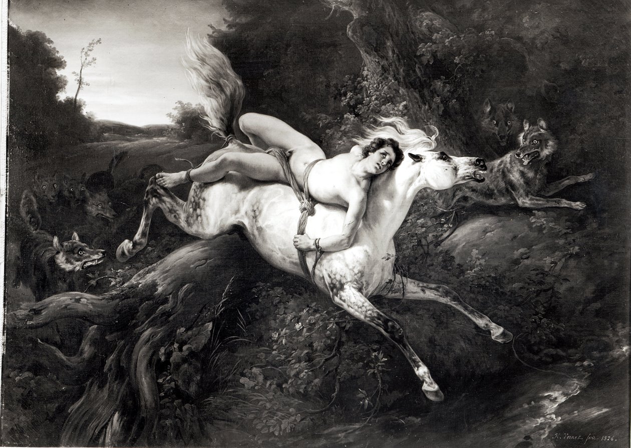 Mazeppa, 1826 by Emile Jean Horace Vernet
