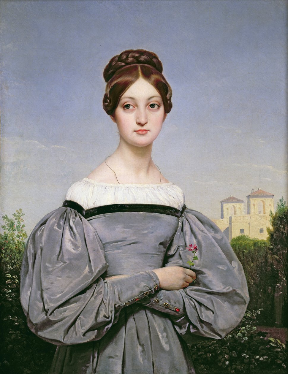 Portrait of Louise Vernet (1814-45) Daughter of the Artist by Emile Jean Horace Vernet
