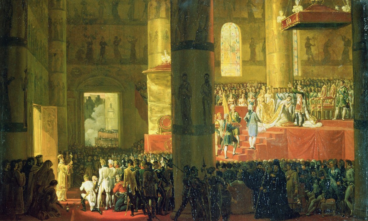 The Coronation of the Empress Maria Fyodorovna by Emile Jean Horace Vernet