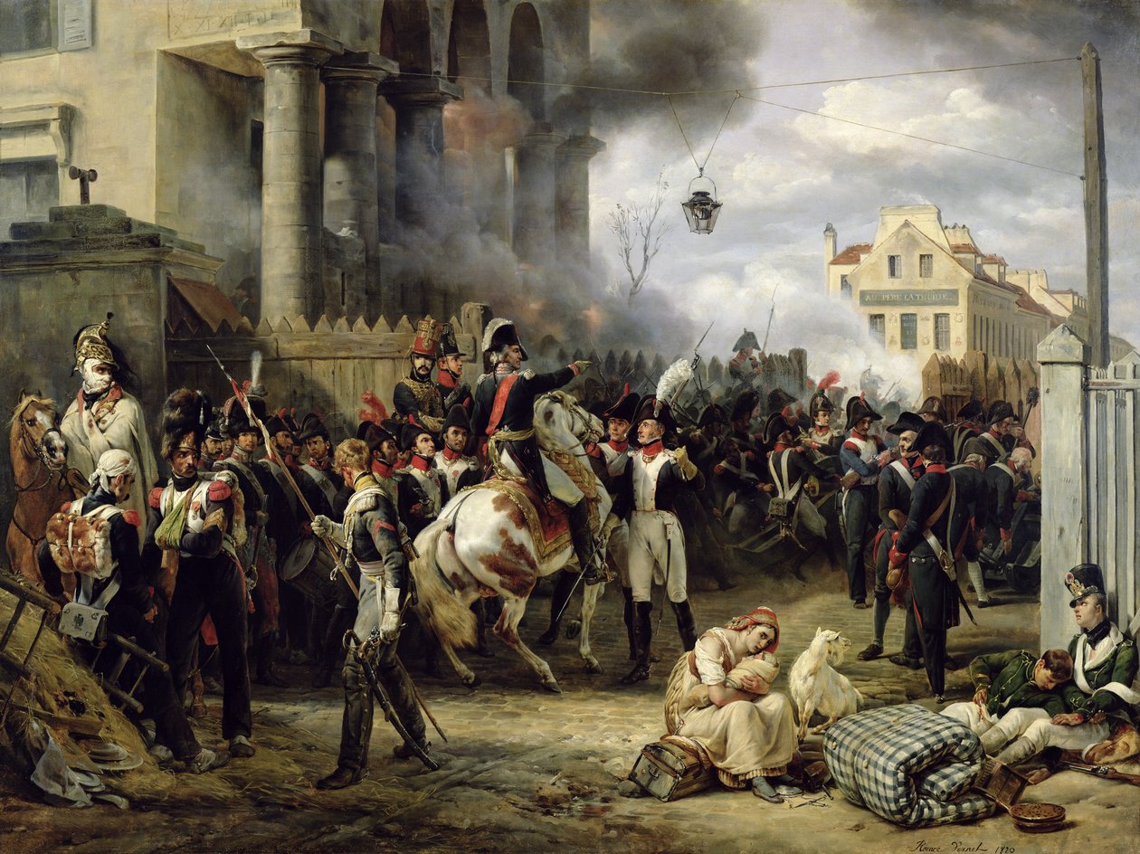 The Gate at Clichy during the Defence of Paris by Emile Jean Horace Vernet