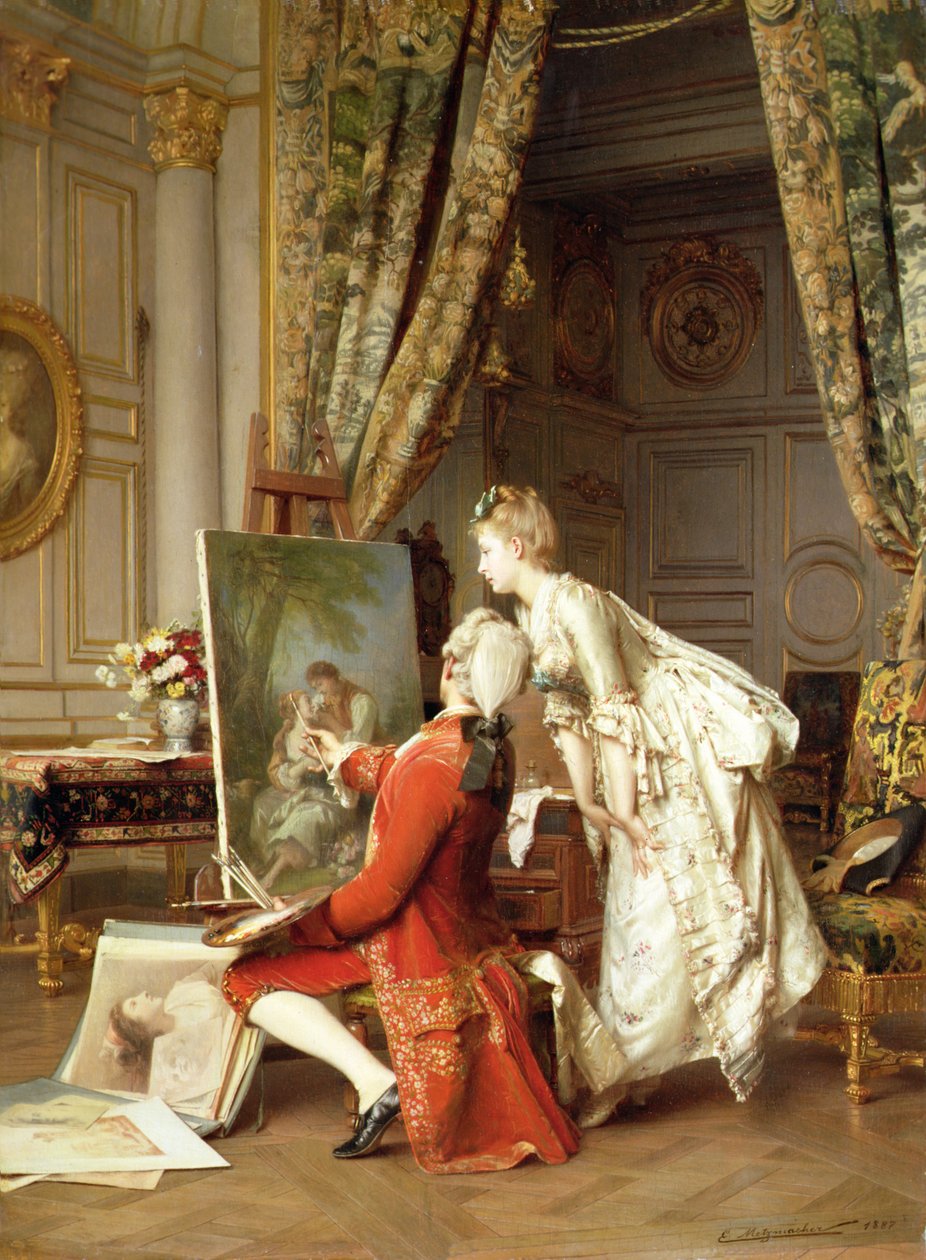 The Artist and His Admirer by Emile Pierre Metzmacher