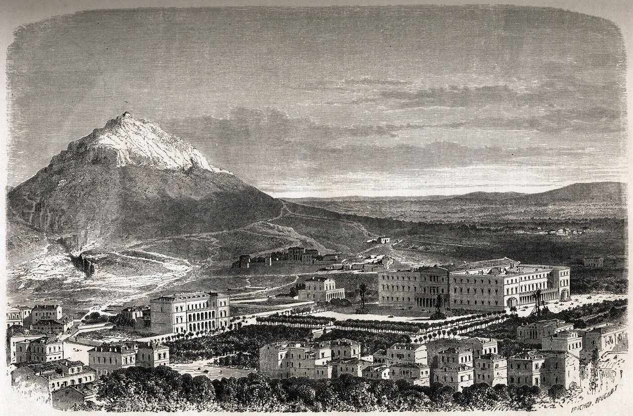 View of Athens, Greece, illustration for 
