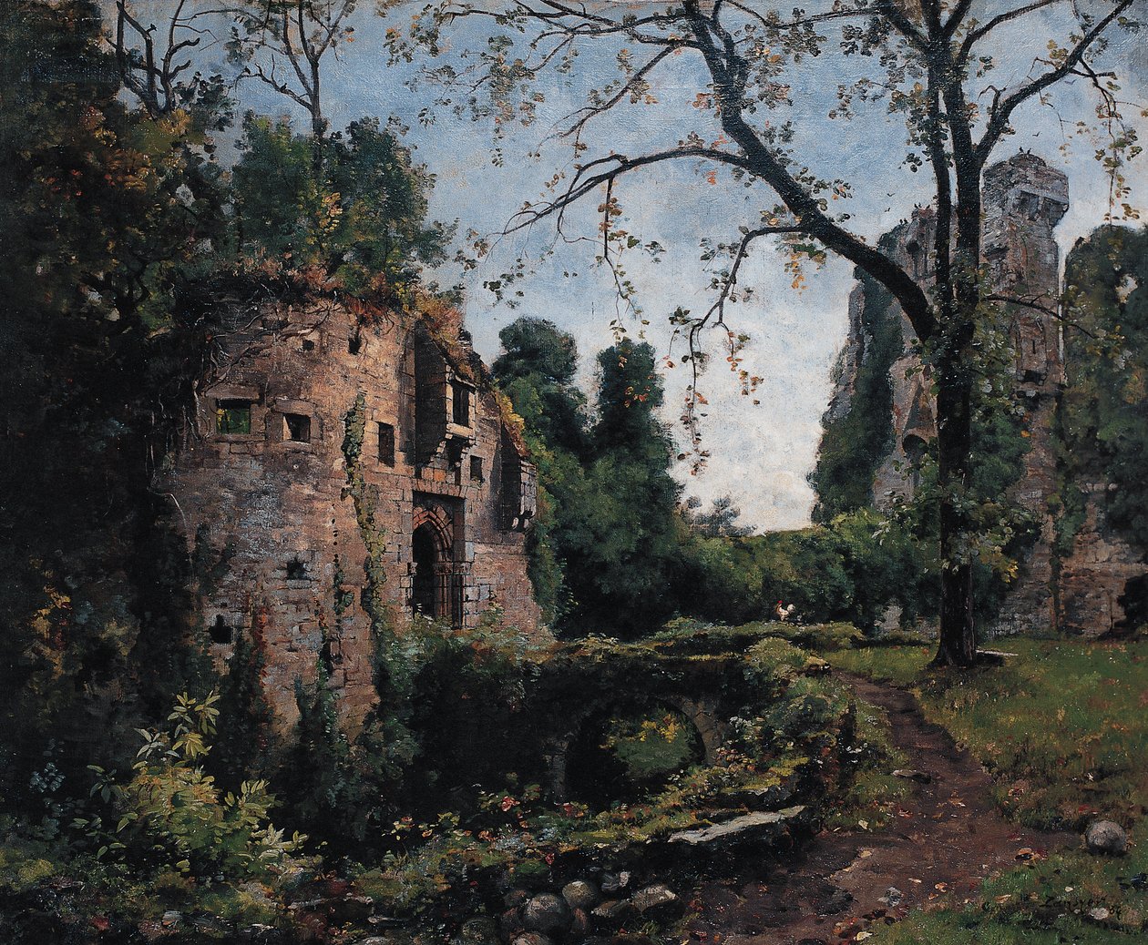 The Bastion des Ormes, Interior of the Château de Clisson by Emmanuel Lansyer
