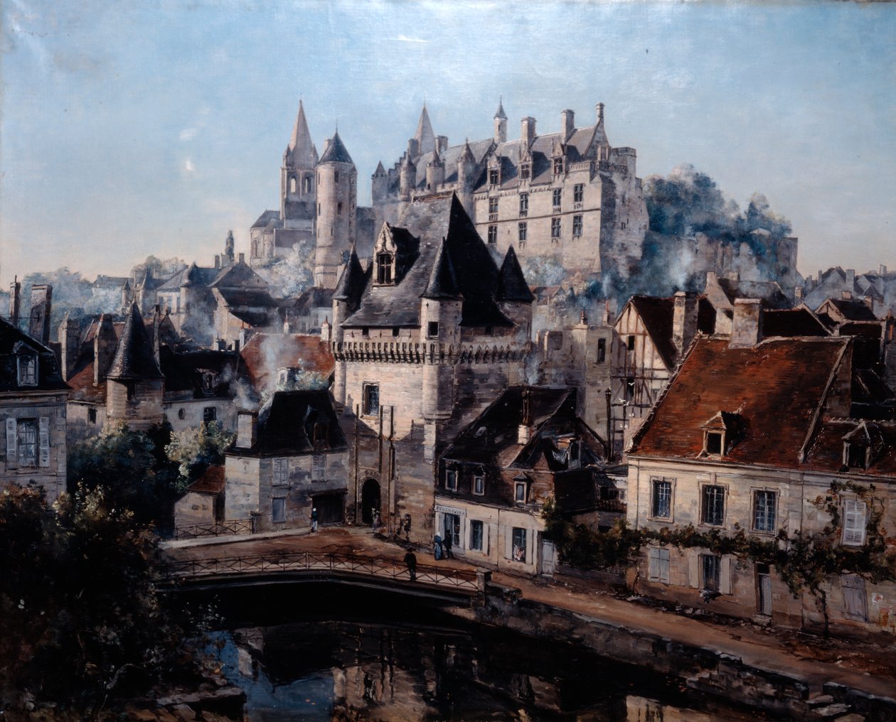 The Port of Cordelieres and Castle Loches, 1891 by Emmanuel Lansyer