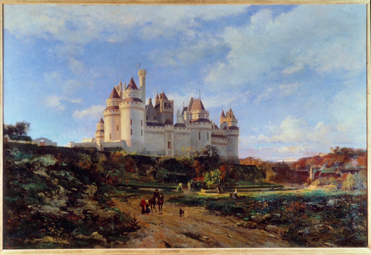 View of the Castle of Pierrefonds in the Oise by Emmanuel Lansyer