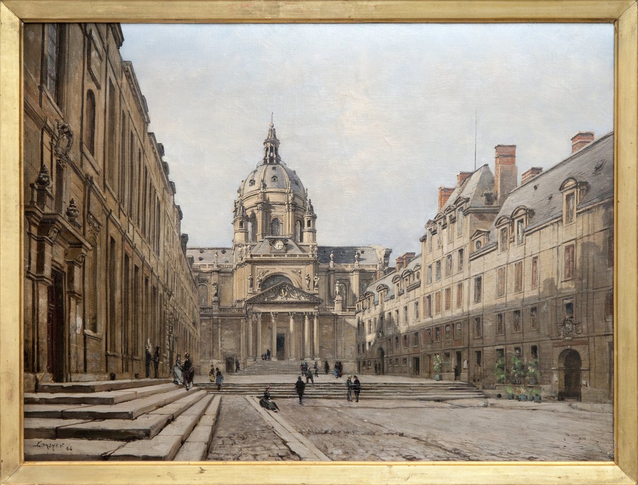 View of the Courtyard of the Old Sorbonne in 1886 by Emmanuel Lansyer