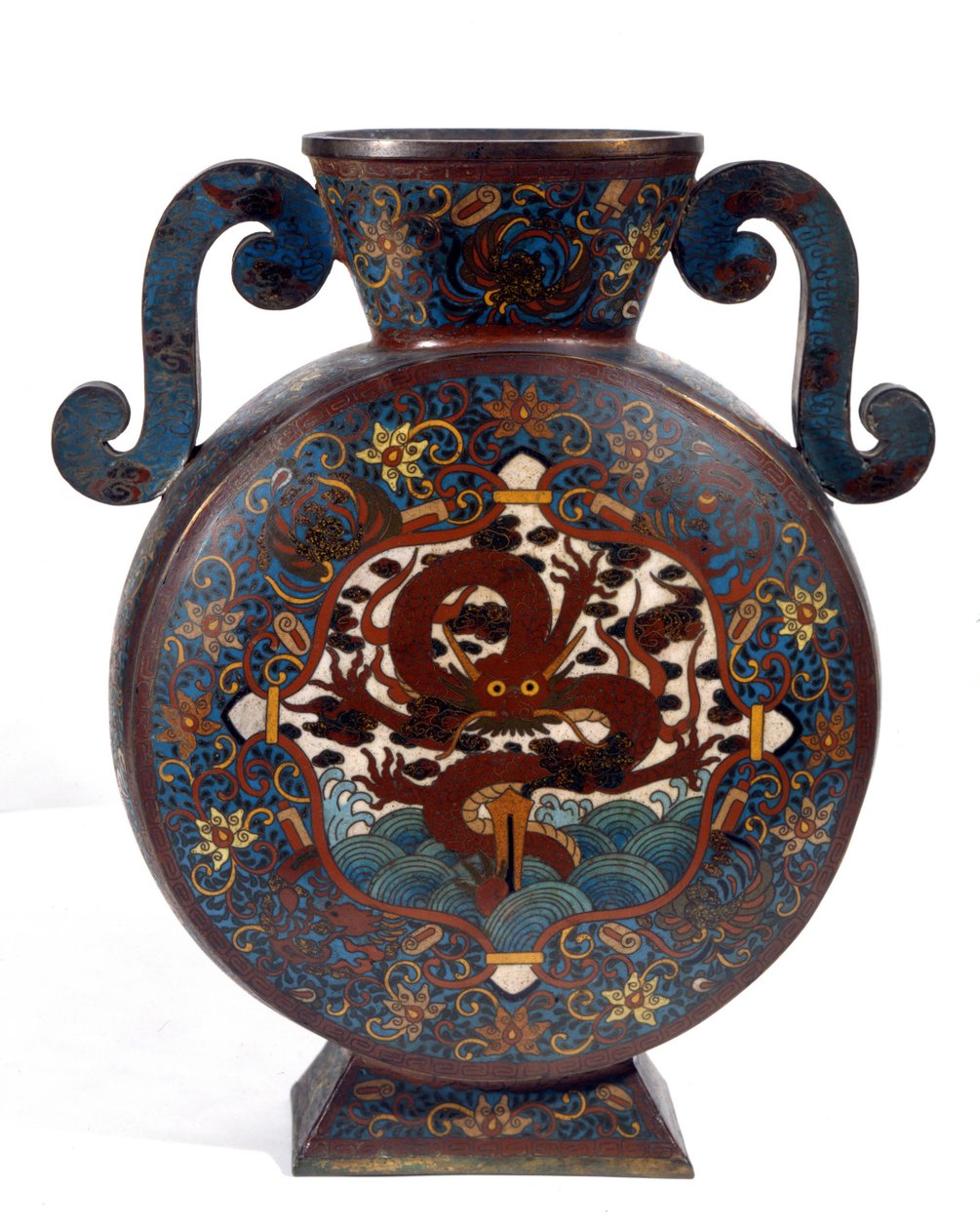 Chinese Vase in Cloisonne Enamel, Manchou Period by Empress Cixi Manchu Chinese