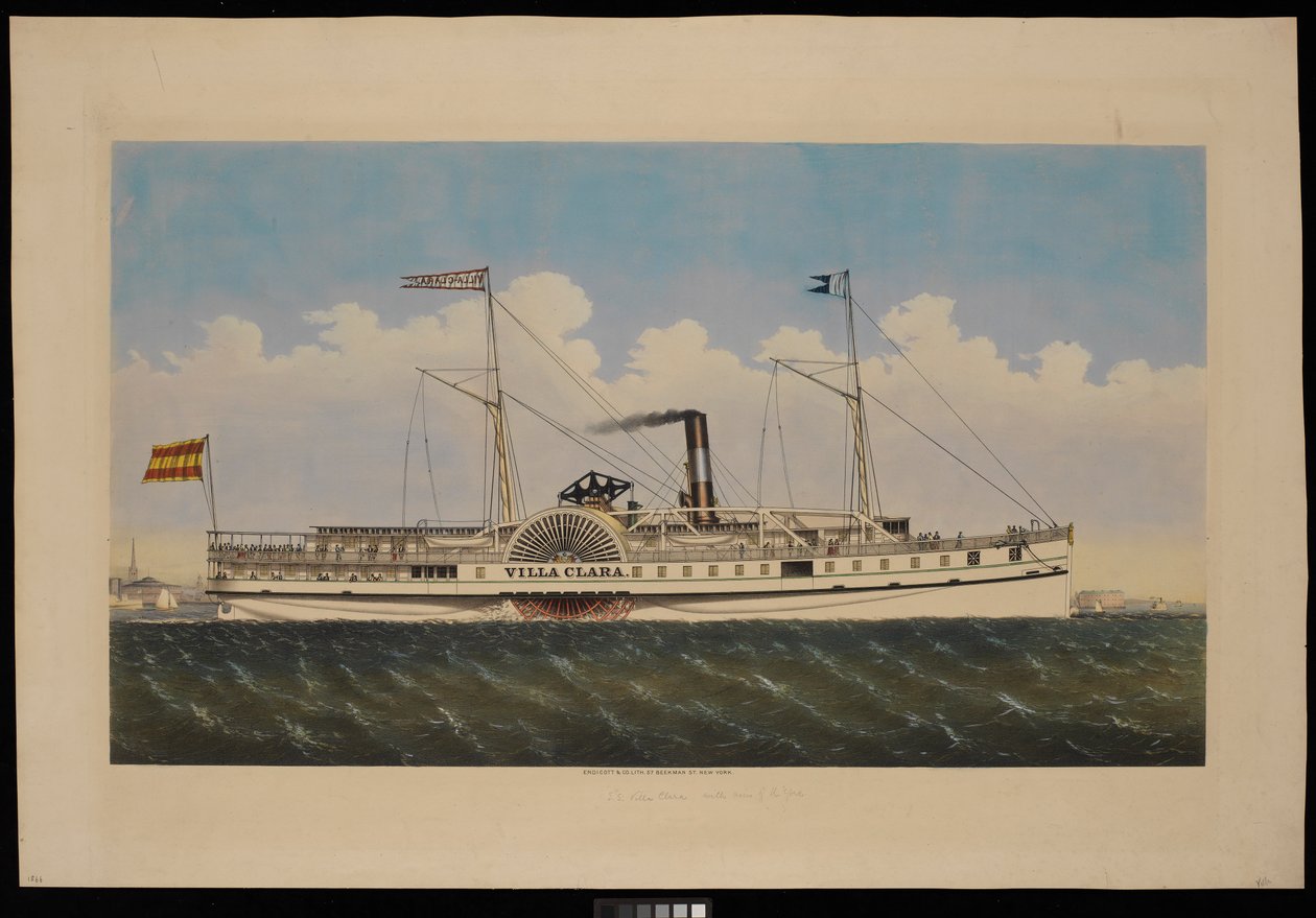 S.S. Villa Clara with View of New York by Endicott Endicott