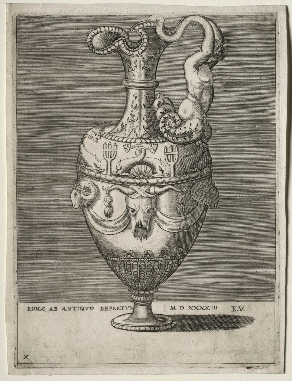 Ewer Ornamented with Dolphins by Enea Vico