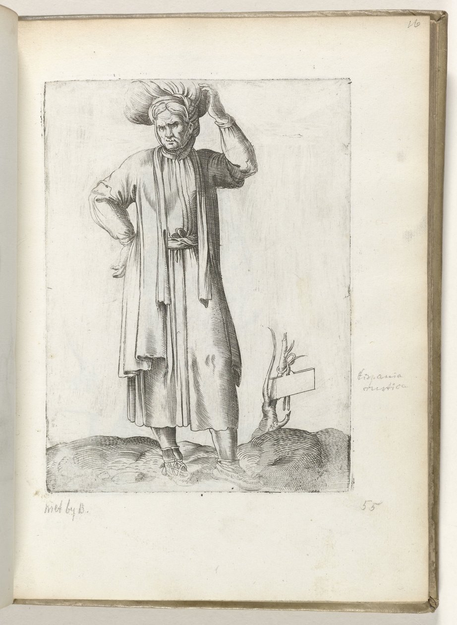 Spanish Farmer circa 1550 by Enea Vico