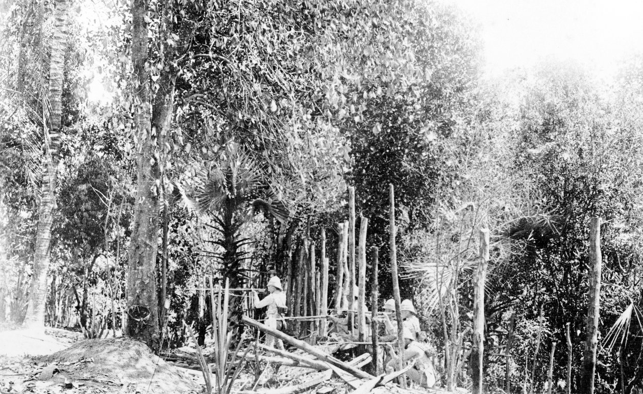 British Troops Fighting in the Burmese Jungle by English Photographer