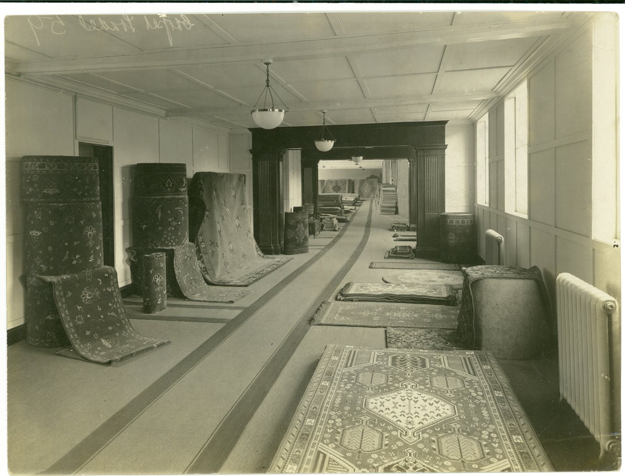 Carpet Trades, main showroom, 1923 by English Photographer