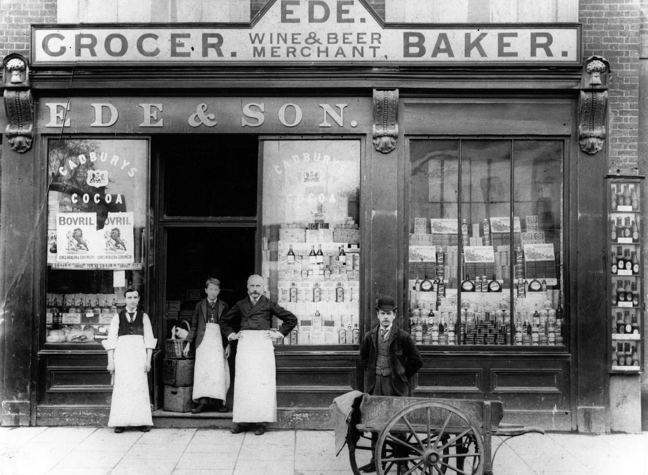 Ede and Son Grocer, Wine and Beer Merchant, Baker by English Photographer