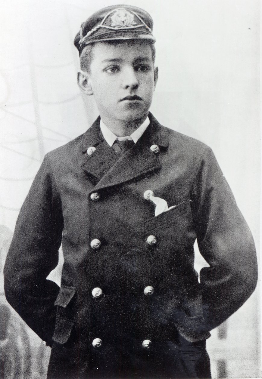 Ernest Shackleton, aged 16, wearing his White Star Line uniform, 1890 by English Photographer
