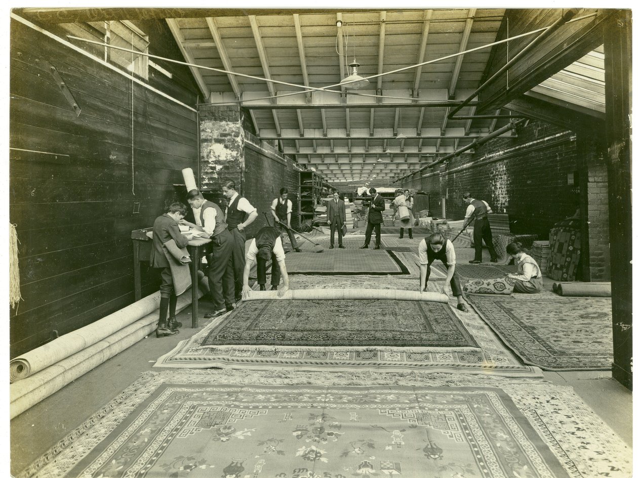 Final Inspection, Carpet Factory, 1923 by English Photographer