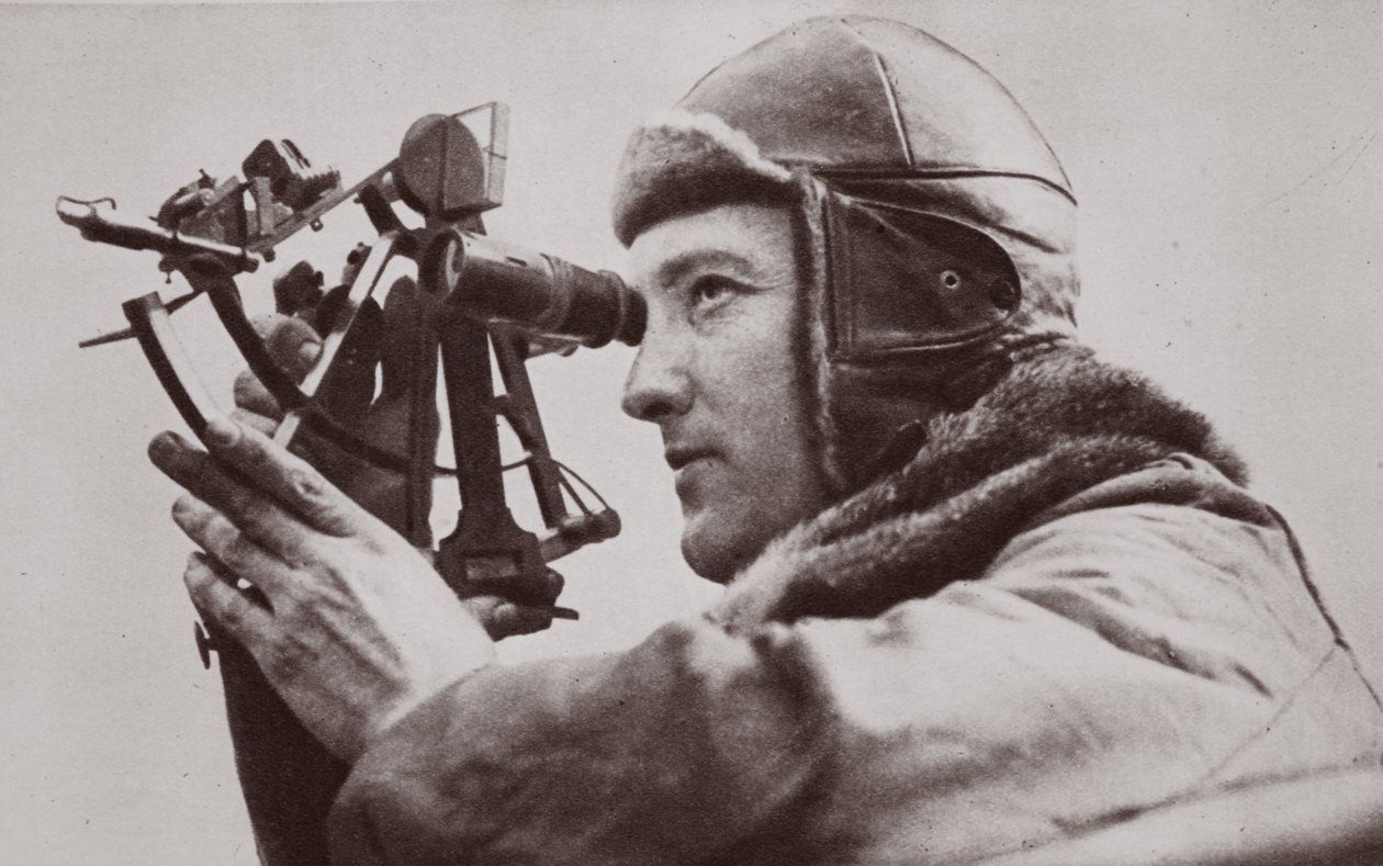 Flight Over the North Pole: Richard E. Byrd, 1926 by English Photographer