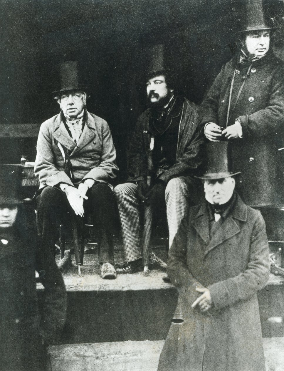 From Left to Right, Lord Paget, Lord Carlisle and Isambard Kingdom Brunel by English Photographer