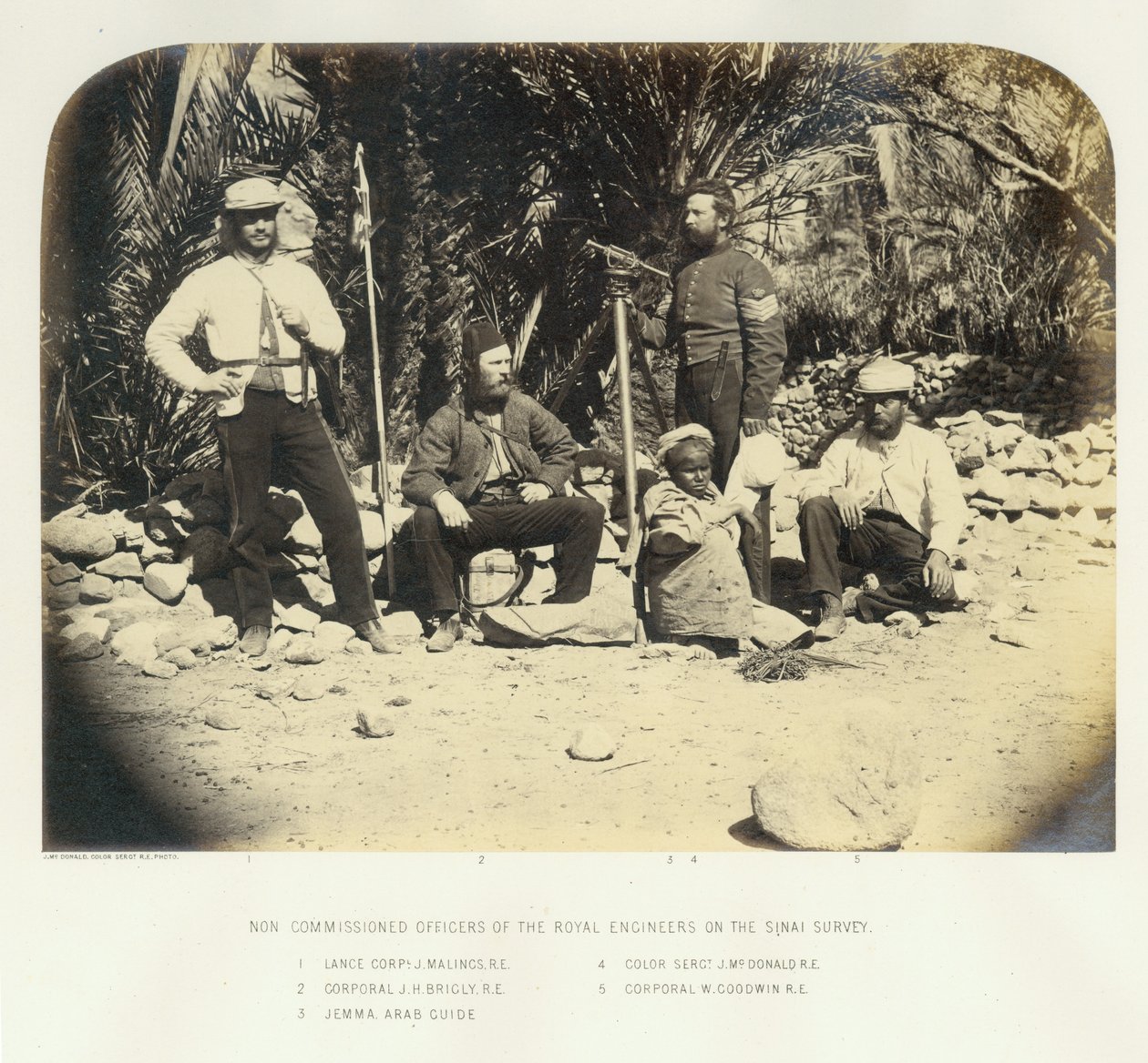 Members of the Sinai Survey Expedition, 1868 by English Photographer
