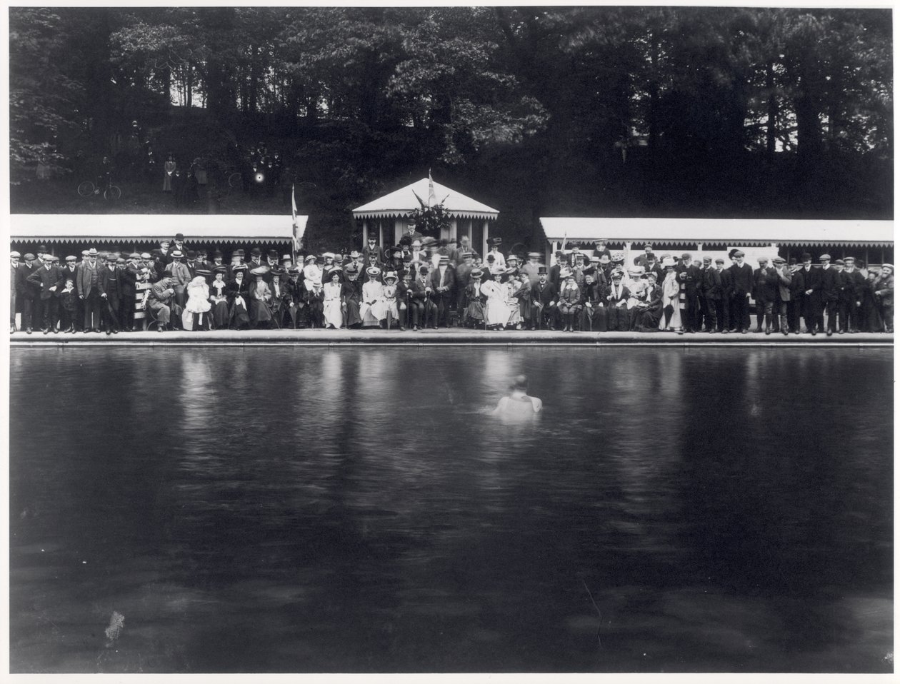 Official Opening of the Roundhay Park Open Air Swimming Pool, Leeds, 29th July 1907 by English Photographer