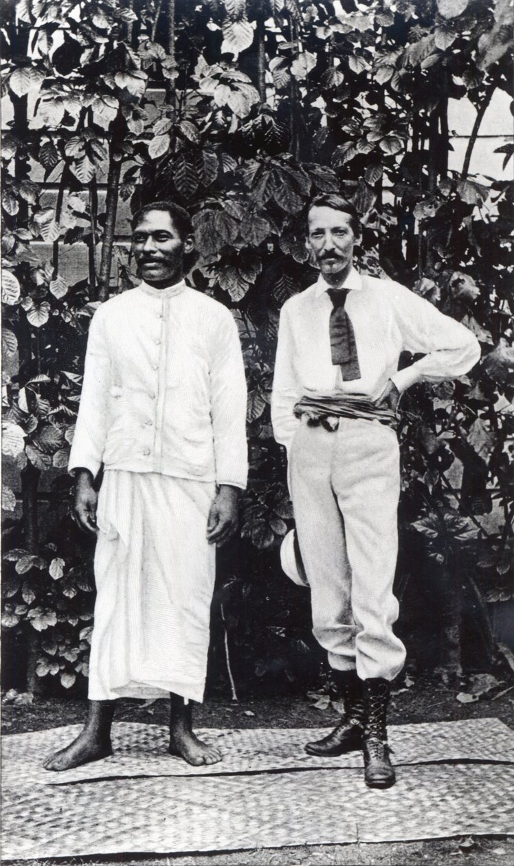 Robert Louis Stevenson and His Friend Tuimale Aliifono by English Photographer
