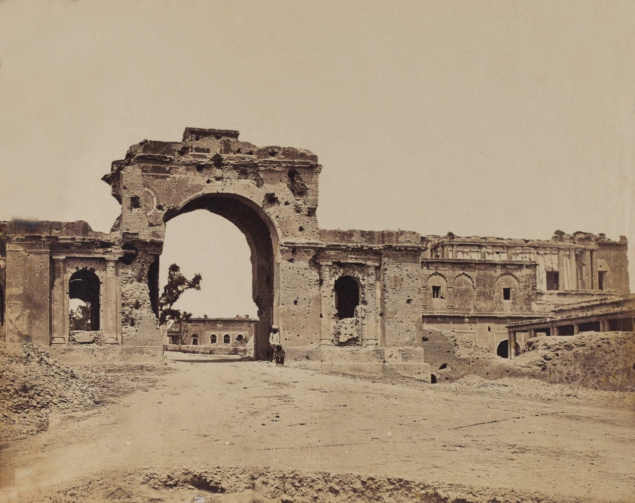 Ruined gateway, c.1858 by English Photographer