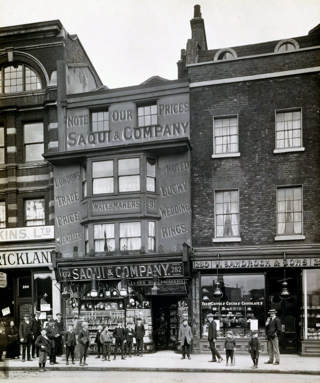 Saqui and Company, 282 Bishopsgate, London, early 1900s by English Photographer