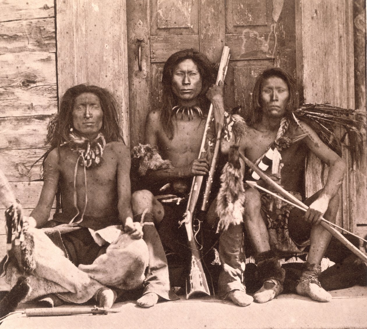 Spokane Indians, 1861 by English Photographer