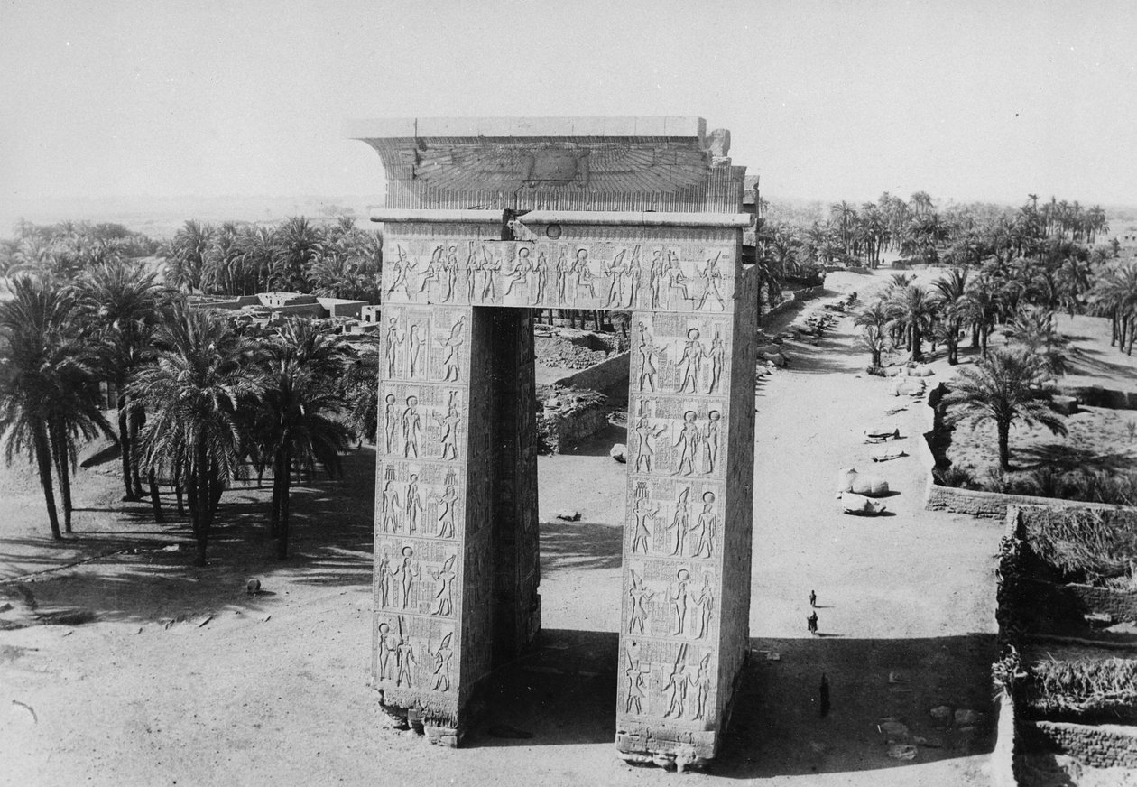 The Propylon of Ptolemy and the Avenue of Sphinxes by English Photographer
