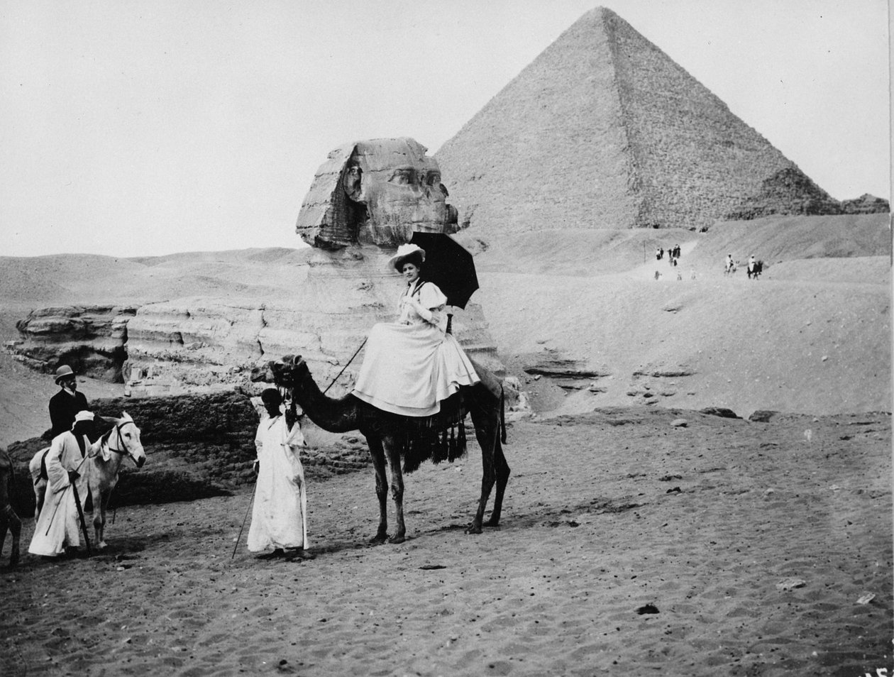 The Sphinx and the Pyramid of Cheops, c.1904 by English Photographer