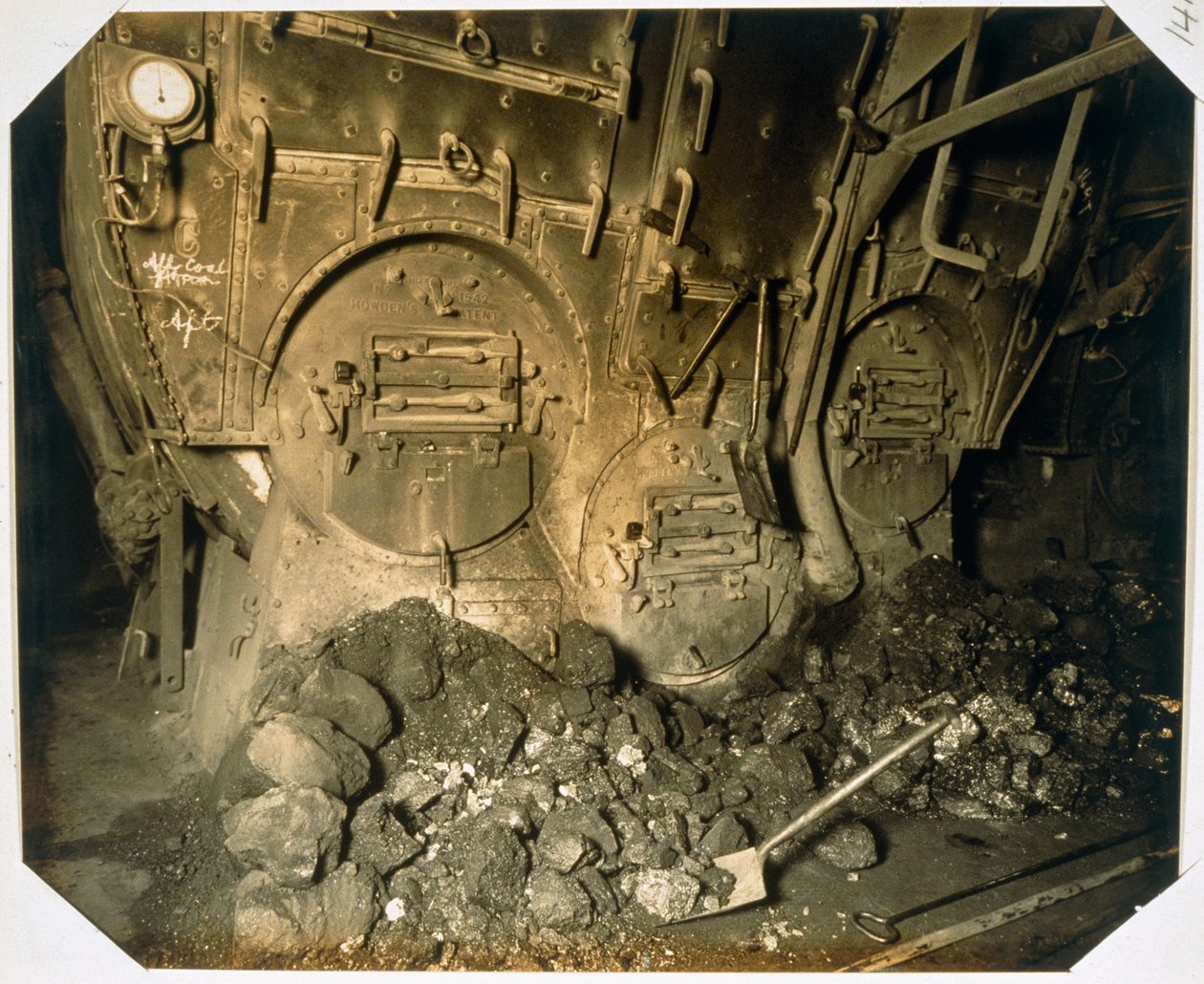 The stoking room of the RMS Aquitania by English Photographer
