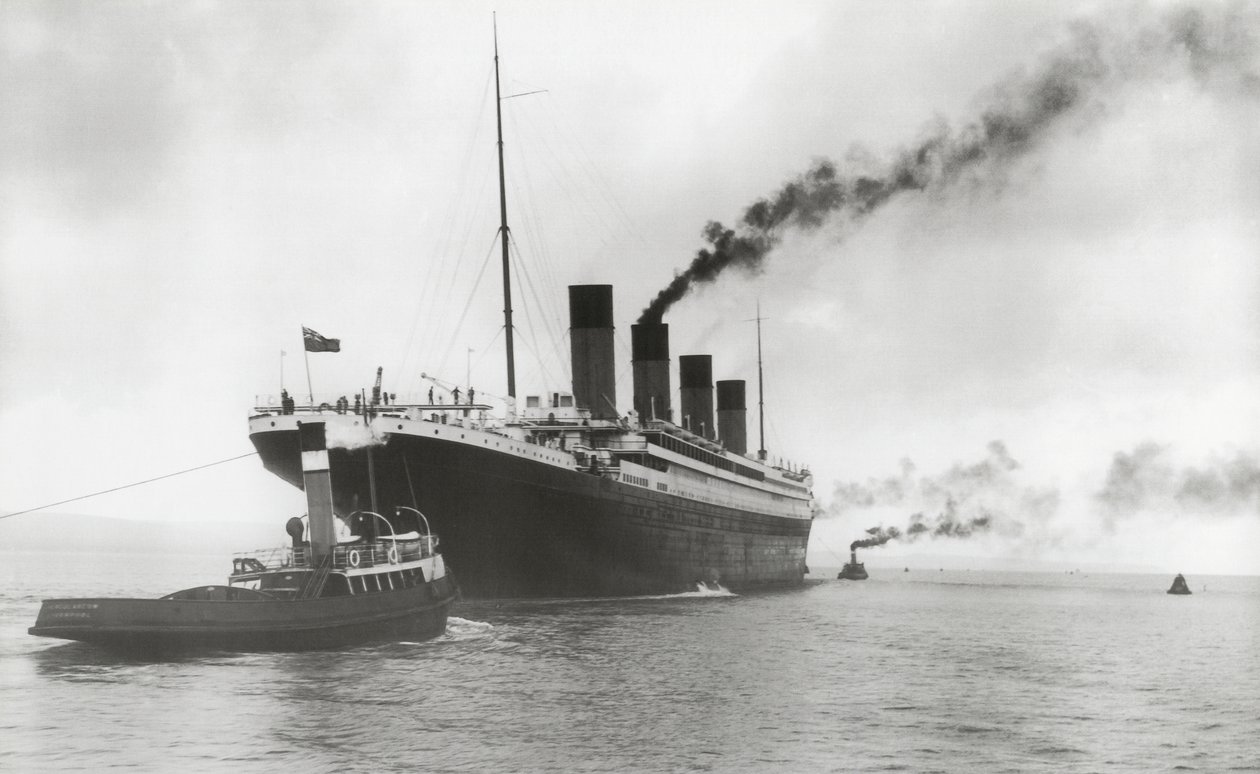 Titanic ready for her maiden voyage, 02 April 1912 by English Photographer