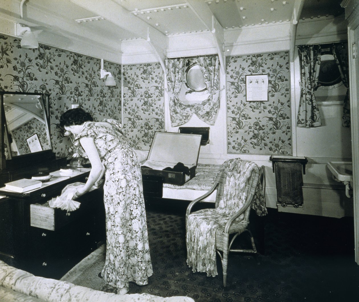 View of a Cabin Aboard the 