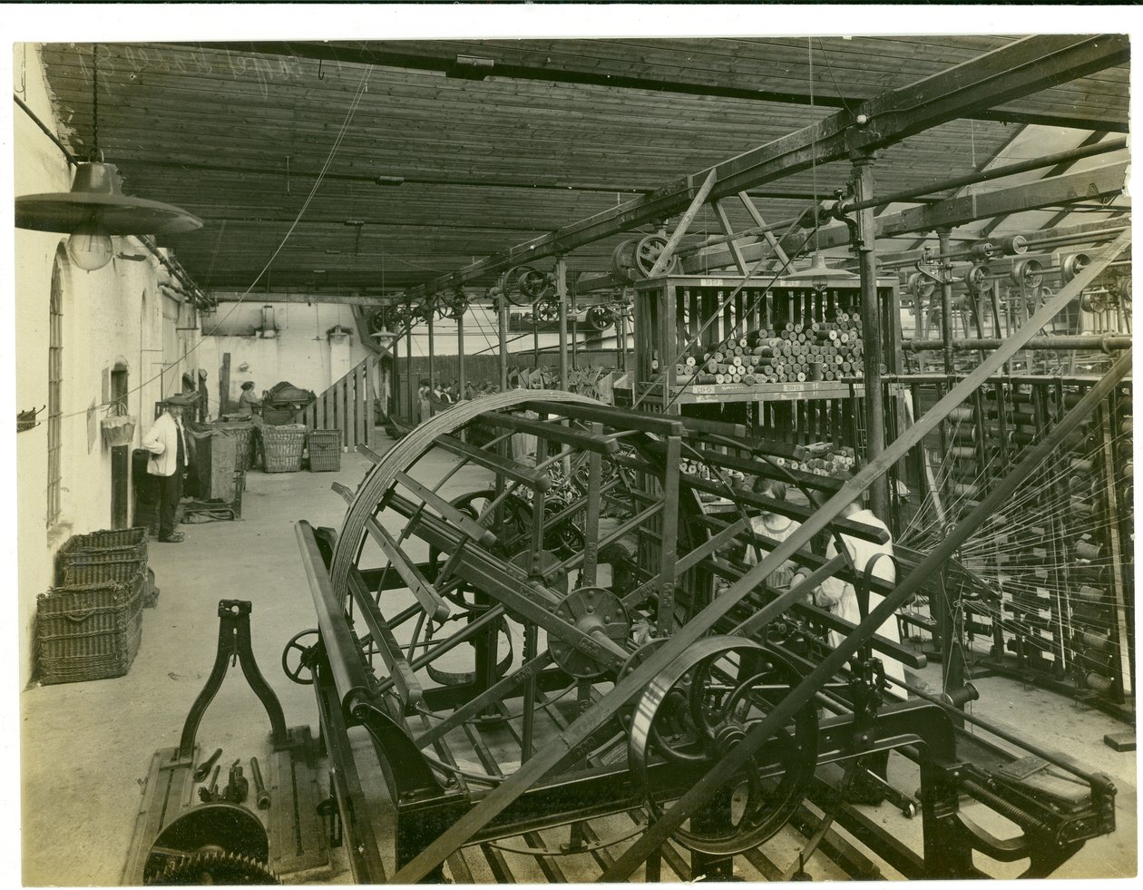 Warping Room, Long Meadow Mill, 1923 by English Photographer
