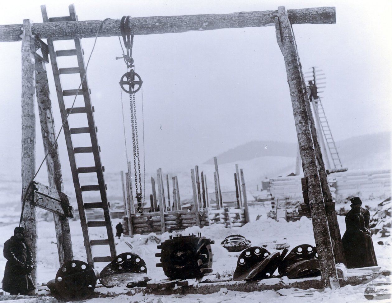 Yard No. 647, Baikal. Port Propellor of the Ice-Breaking Train Ferry Steamer Baikal Following Salvage from the Bottom of Lake Baikal by English Photographer