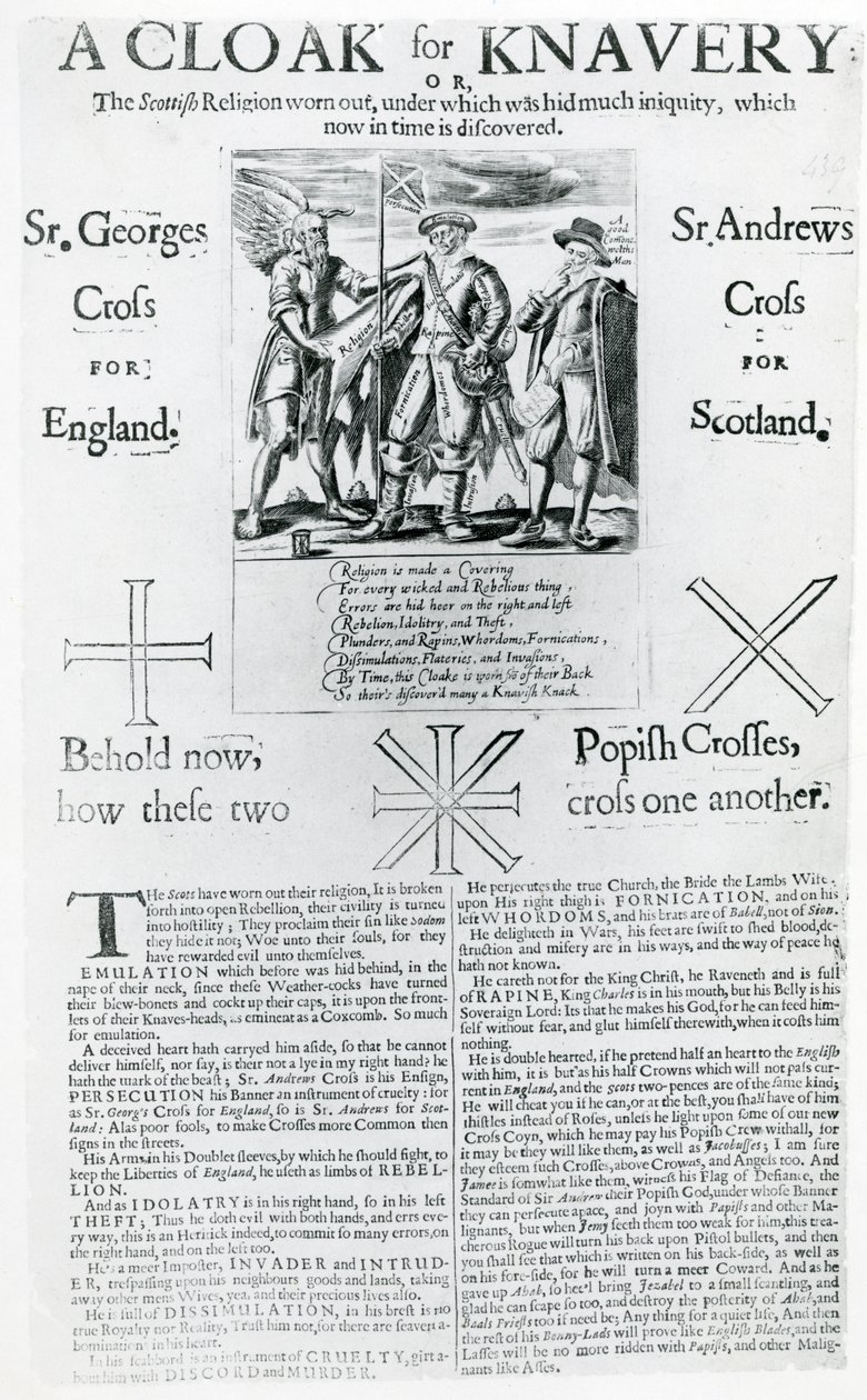 A Cloak for Knavery, 1642 by English School