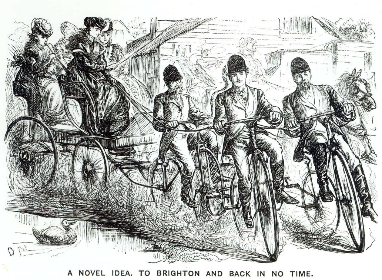 A New Way to Travel to Brighton, 1864 by English School