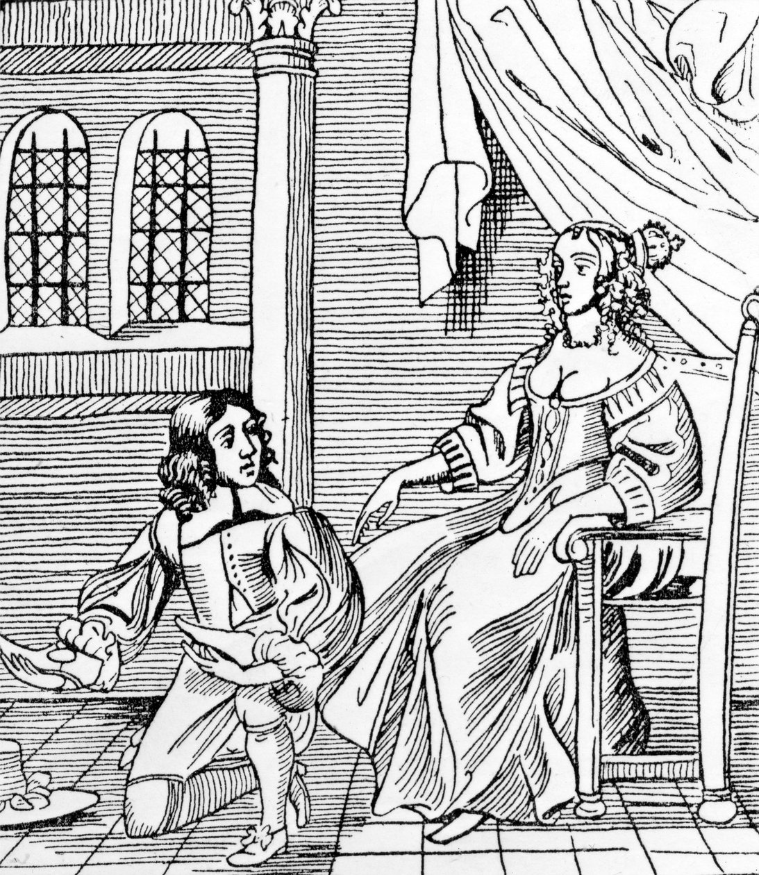 A Seventeenth-Century Shoemaker Fitting a Distinguished Customer, illustration from 