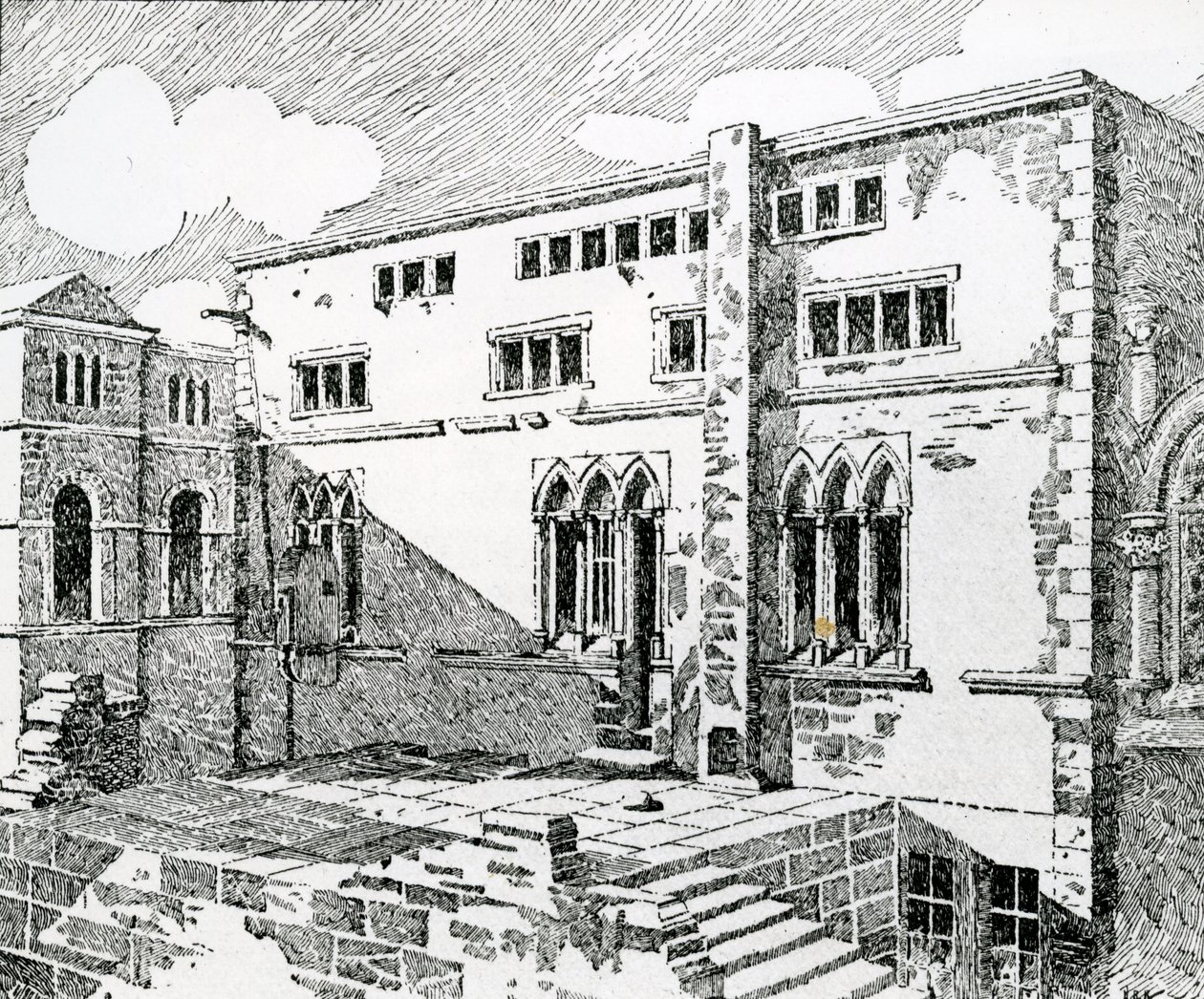 Ancient Synagogue at Metz by English School