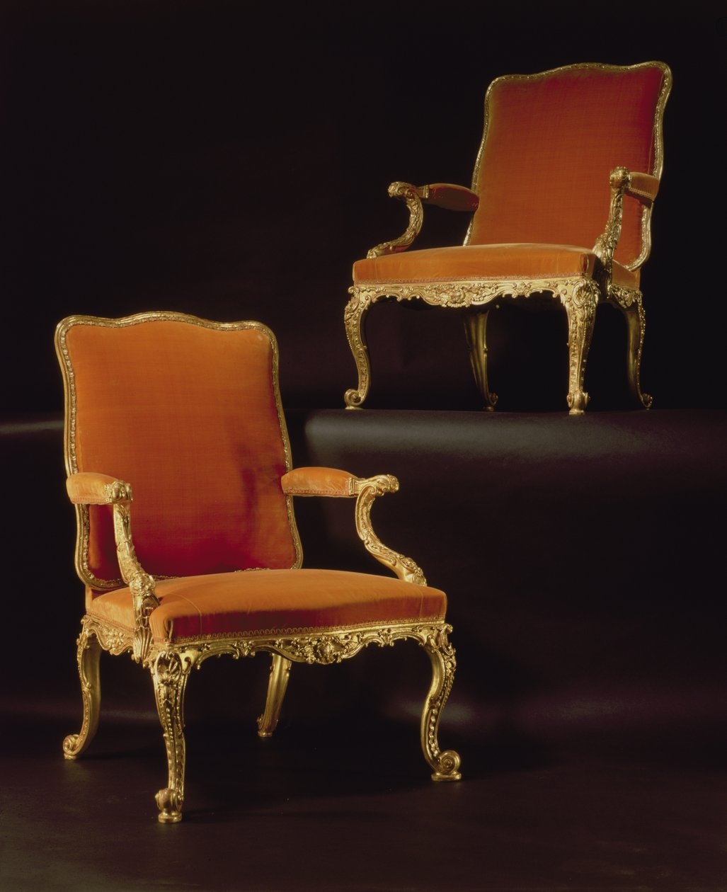 Carved armchair, Chippendale by English School
